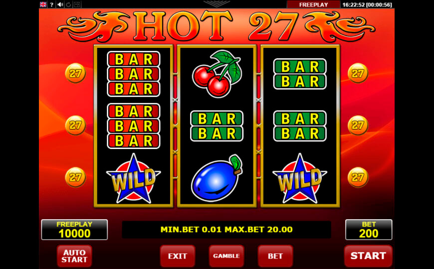 Игровой автомат Hot Twenty Seven играть бесплатно | Sloto.Top